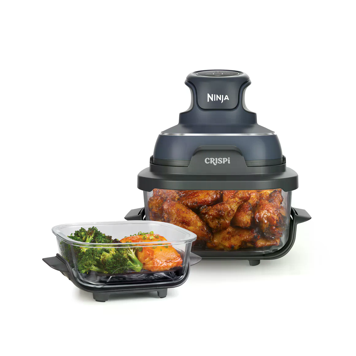 Ninja CRISPi 4-in-1 Taşınabilir Cam Hazneli Pişirme Sistemi - Blue